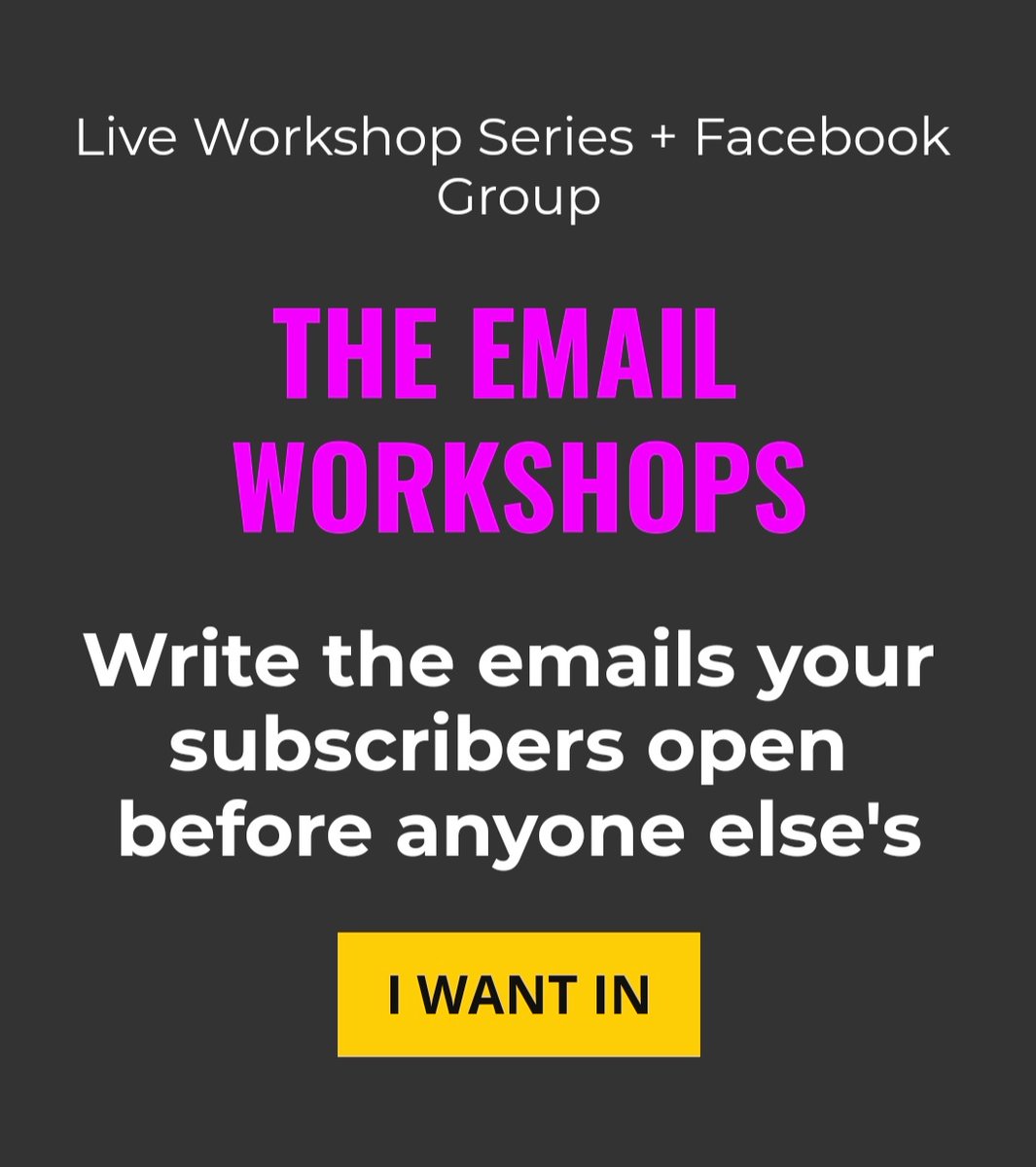 thrivewithtech's tweet photo. Sort your email marketing out with these free workshops. https://t.co/X1K3G9pRpo
Starts today at 1pm EST/6pm BST 😊

#EmailMarketing #EmailGeek #Copywriting #CopywritingTips #FreelanceHeroes #OnlineBusiness #DigitalMarketing https://t.co/iREDSBVEJT