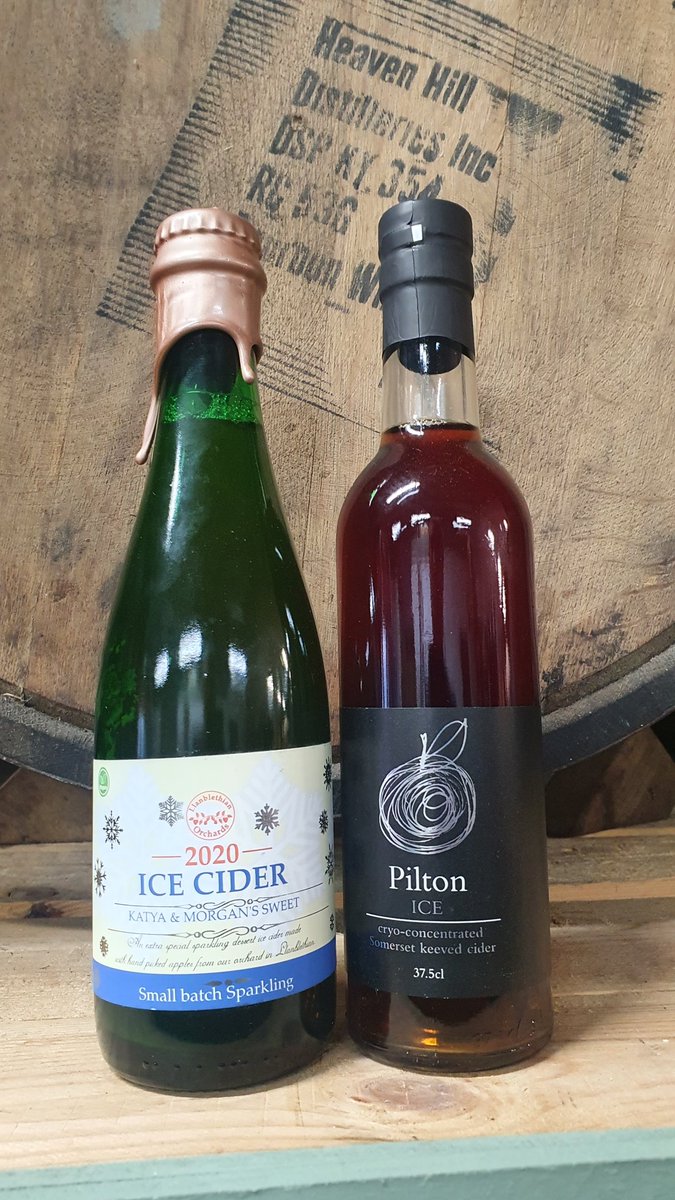 TemperanceCider's tweet photo. At our #CiderTap next weekend we'll have these two ice ciders, one of which is a sparkling one! https://t.co/VECaUnnw86