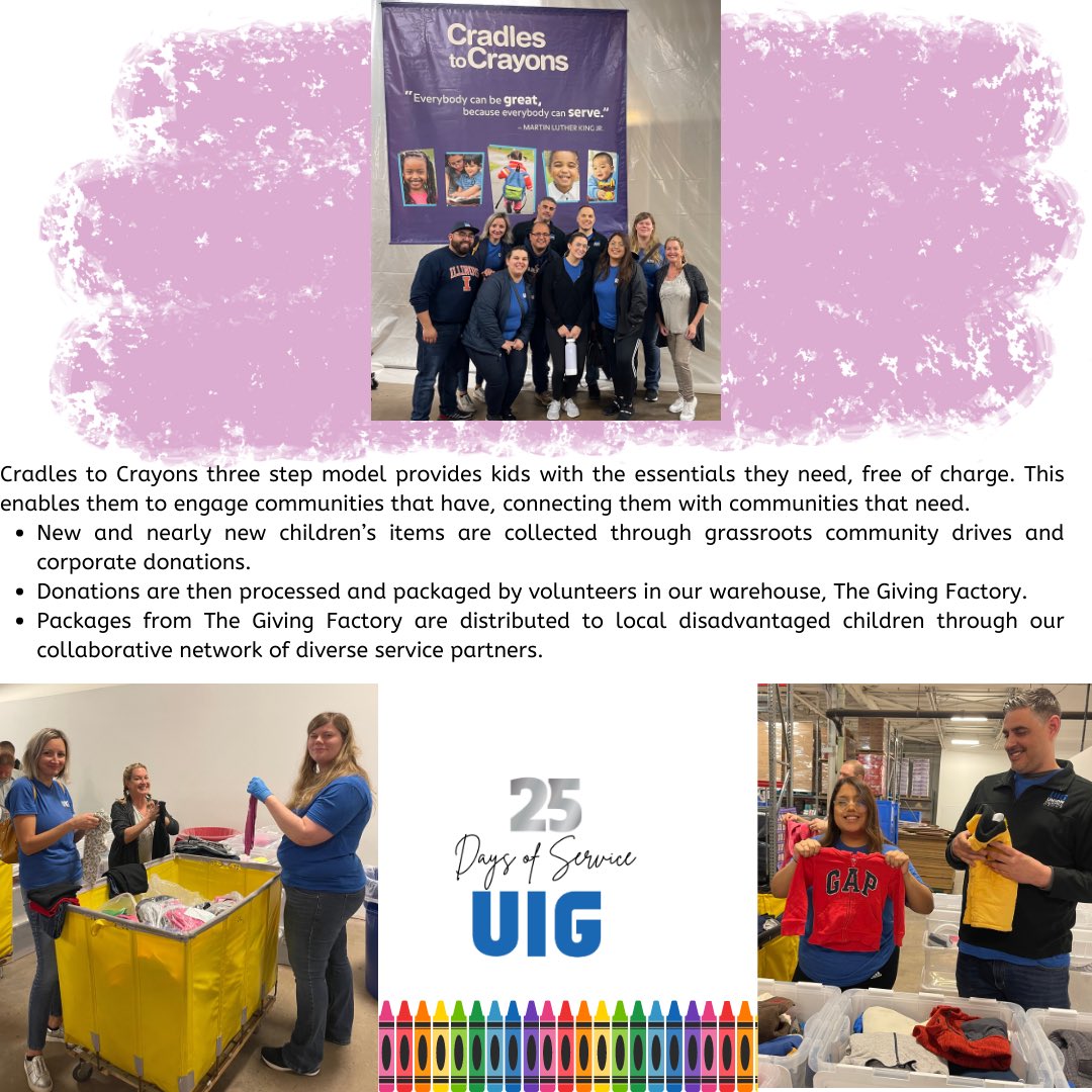 UnionInsurance's tweet image. Yesterday at @C2CChicago we completed nine out of 25 days of service! The UIG staff along with Beth from Boilermakers Local One evaluated and determined what donated clothes were suitable for distribution. We’ll definitely be back to volunteer! #UIG25daysofservice