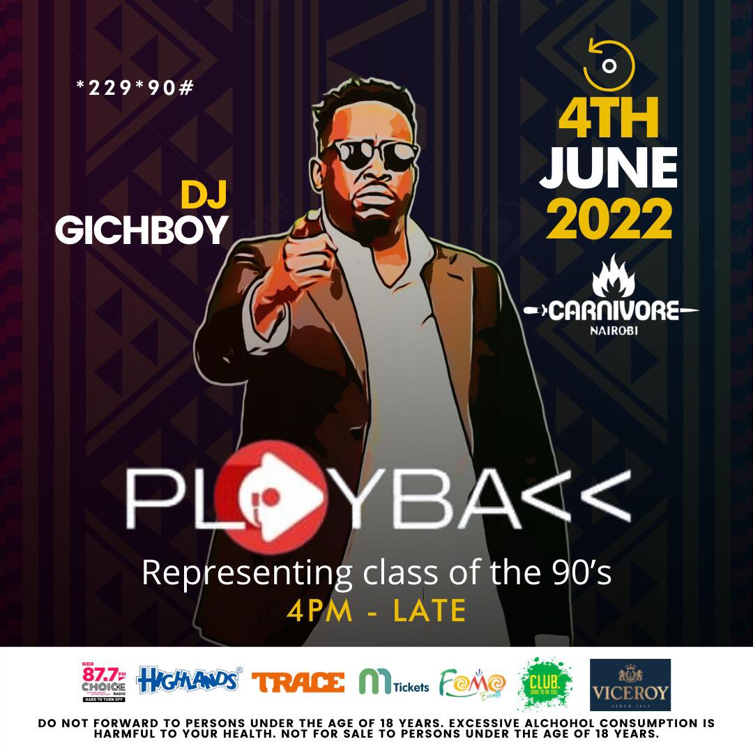 NRGRadioKenya's tweet photo. @DJGichboy on the decks this #Playback reunion bringing all the 90s hits!🔥
Grab your tickets https://t.co/UNEQejCFP0 or by dial *229*90#.
@nrgradiokenya @viceroybrandy
#NRGEventsKE
#fomoevents
#fomoeventske
#soundtrackofourgeneration
#legendaryparty https://t.co/hGcWp5d68C https://t.co/rOZDV9TPxw