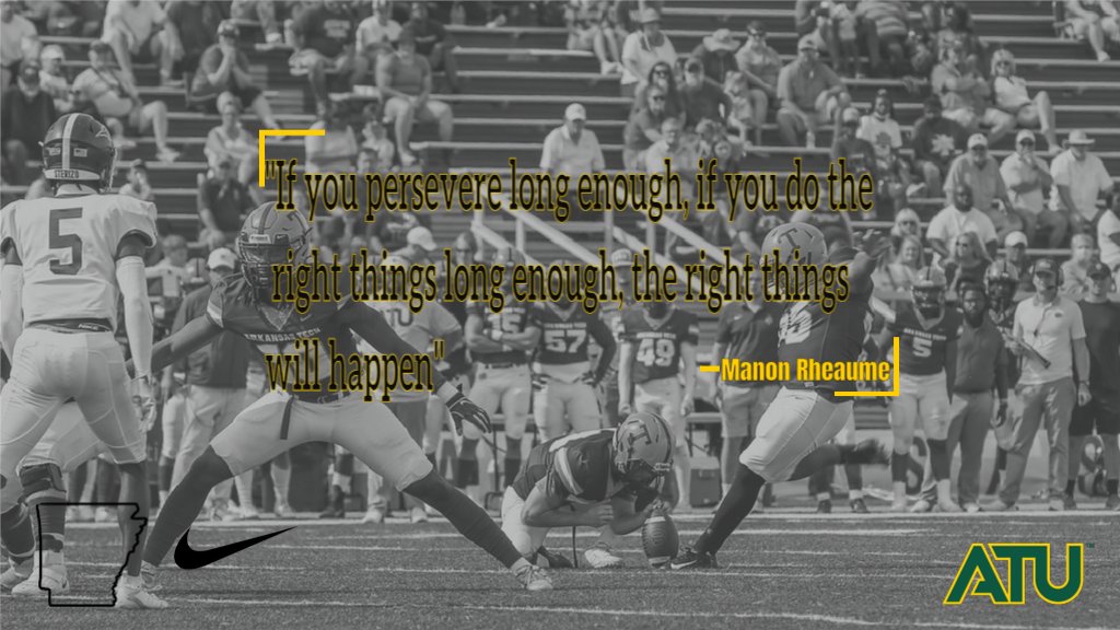ATUFootball's tweet photo. Always PERSEVERE #WisdomWednesday 
#Ri23Up
#LinkItUp https://t.co/VzPmzMPvcc