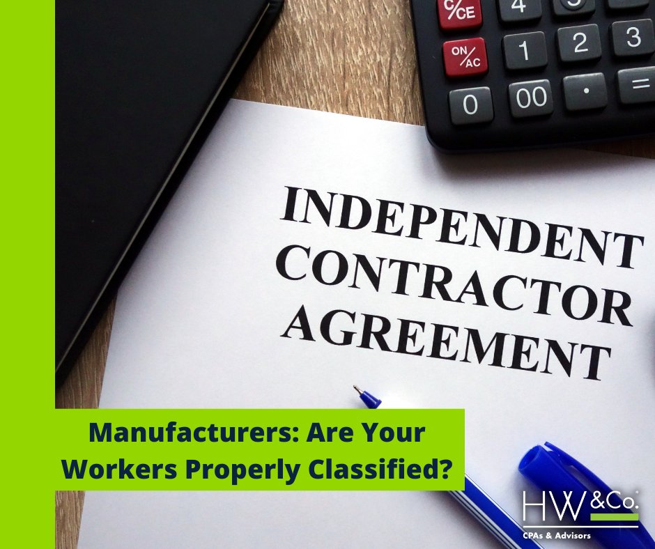 Workers aren’t considered independent contractors simply because a manufacturing company identifies them as such. It’s critical for manufacturers to classify workers correctly. Learn more: ow.ly/JhvJ50JiN3i
#independentcontractors #workerclassification