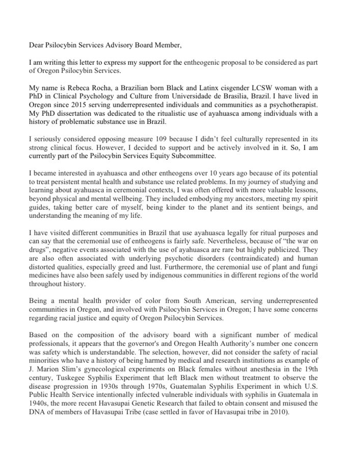 Mason Marks Md Jd Psychotherapist Rebeca Rocha S Letter To The Oregon Psilocybin Advisory Board Explains How Measure 109 Rule Making Excluded Indigenous Other Marginalized Voices Instead Of Acknowledging It Mason Marks Md Jd Psychotherapist Rebeca Rocha S Letter To The Oregon Psilocybin Advisory Board Explains How Measure 109 Rule Making Excluded Indigenous Other Marginalized Voices Instead Of Acknowledging It