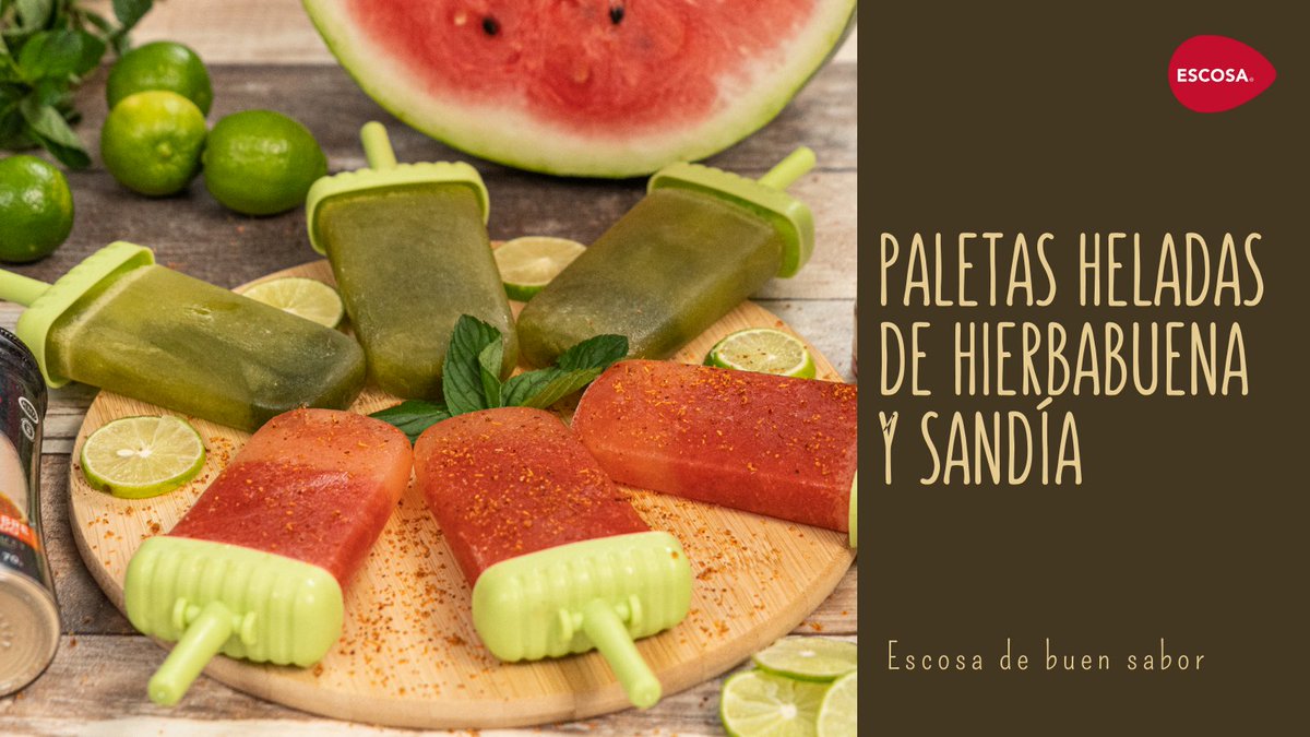 escosamx's tweet photo. Prepara en casa y disfruta de unas deliciosas paletas heladas de sandía y hierbabuena, son muy fáciles de hacer y se necesitan muy pocos ingredientes para su elaboración, ¡quedarán espectaculares! ❄️
https://t.co/qyXRjwPb0T https://t.co/dhQODGiu4P