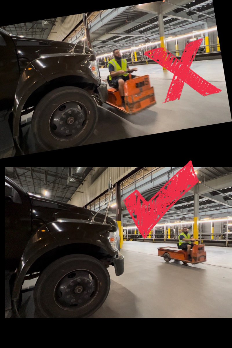 PITO Awareness Week: It’s No Different than driving a package car ! Use the path of lease resistance and avoid injuries!! Good job Gibbs!! Don’t take those “blind corners” so close !! <a href="/RedRiverUPSers/">Red River UPSers</a> #Pito #IrregularPackages #Oversize #Tug #IrregCart #safetyFirst