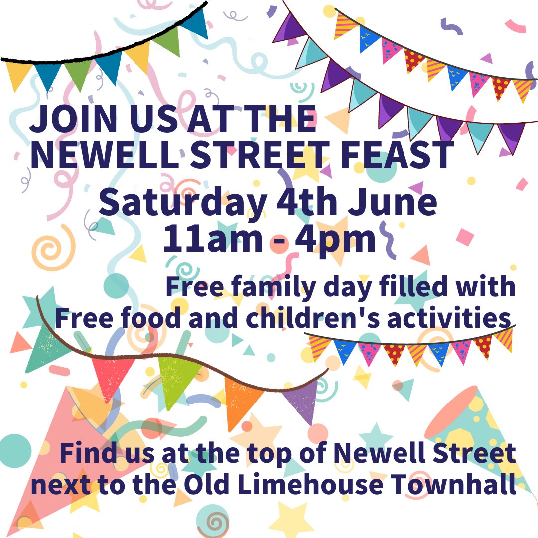 Our Big Jubilee feast will be a street party for the community open to all:

 -Arts and crafts activities for children and families
- Free food will be provided by members of Stitches in Time's Women's Food and Enterprise project 'Deshi Shad' #JubileeWeekend #JubileeCelebration