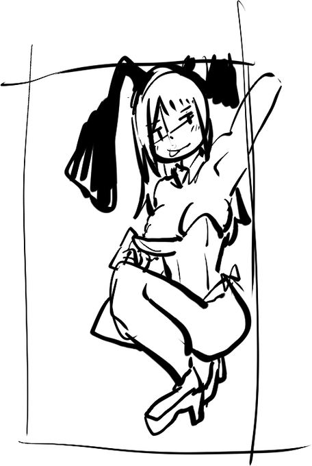 1分で描いたバニーガールです 