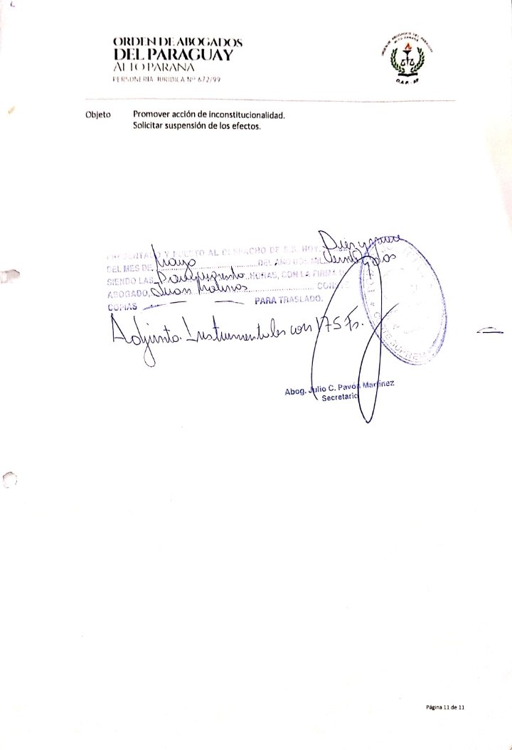 OAP_AP's tweet photo. 📌 PRESENTACIÓN DE ACCIONES DE INCONSTITUCIONALIDAD
Luego de una campaña de recolección de firmas y documentos promovida por la O.A.P - A.P. se han presentado las Acc. de Inconstitucionalidad EN CONTRA DE *Resolución N. 299/21 de la SEPRELAD y *Res. Ley 6380 y el Decreto 3107. https://t.co/Nh0S6XUHbM