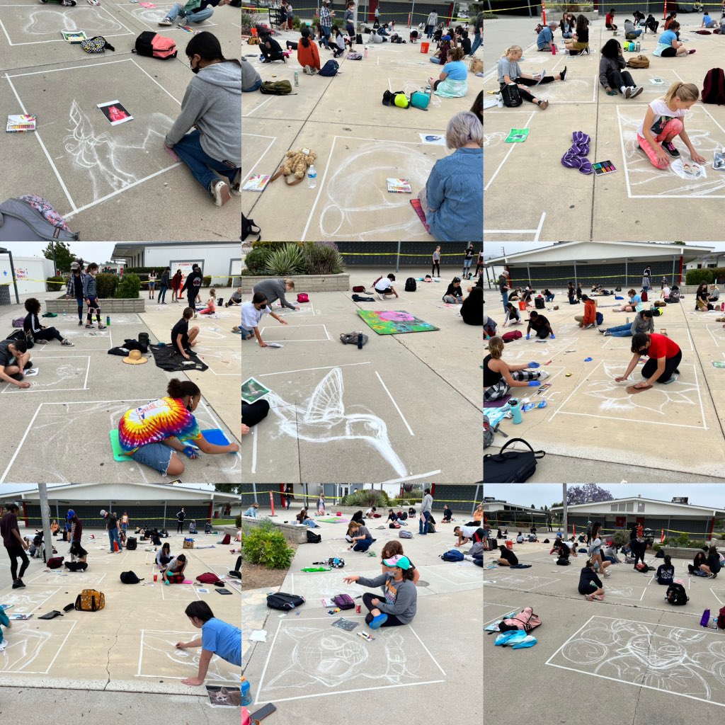 Amazing start to our MV Chalk Art Festival! Thank you Ms. Brewer and our amazing art students. Can’t wait to see how fantastic these all turn out!