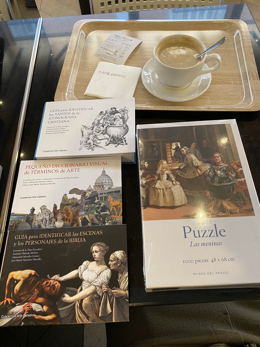 CazatesorosMur's tweet photo. Visita al museo Del Prado, no he podido resistirme…El puzzle para Jimena que tiene 7 años, es un cuadro que conoce bien por un episodio de las 3 mellizas. Tó lo demás pa mi!!! https://t.co/CczZoUdXjz