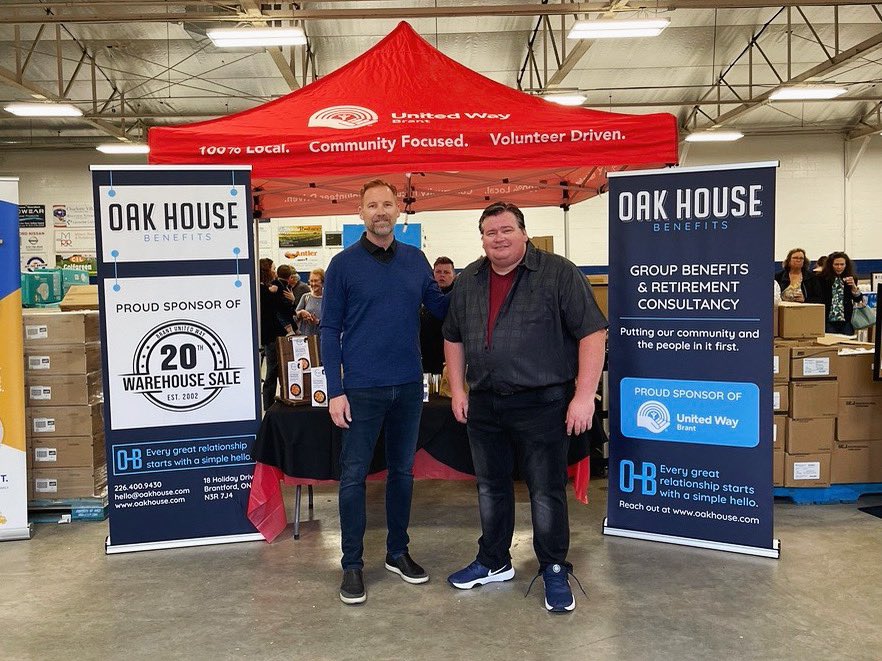 At Oak House Benefits, caring is in our roots. As the sponsor of this year’s <a href="/brantunitedway/">Brant United Way</a> 20th Anniversary Celebration Warehouse Sale, we hope everyone attending has a great experience shopping for fantastic deals and raising funds for those in need.
#BrantfordBrant