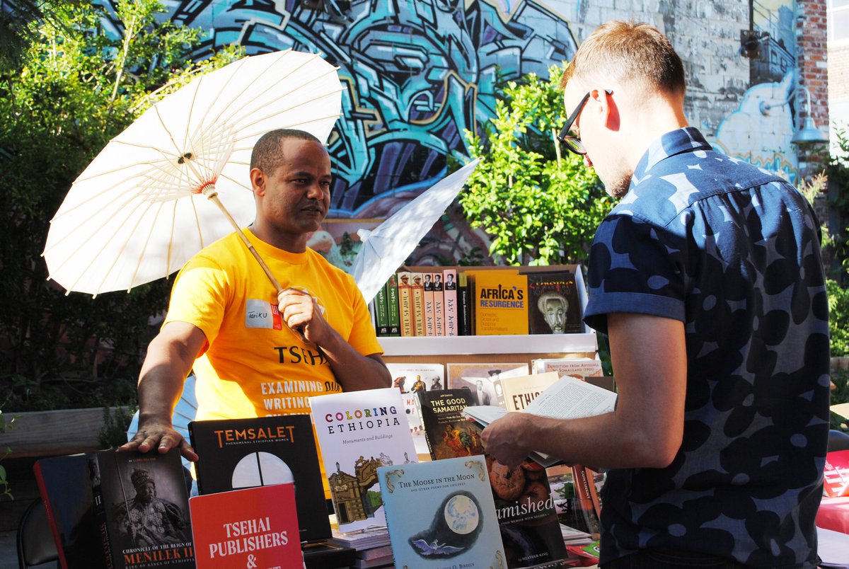 #ThrowbackThursday In 2019, TSEHAI Founder, Elias Wondimu, was a panelist on Activism and Words at the Little Literary Fair hosted by <a href="/LARBPubLab/">PubLab Journal</a>. TSEHAI also had a booth among indie book publishers, sellers, &amp; makers. LitLit returns this July 30-31! litlit.org
