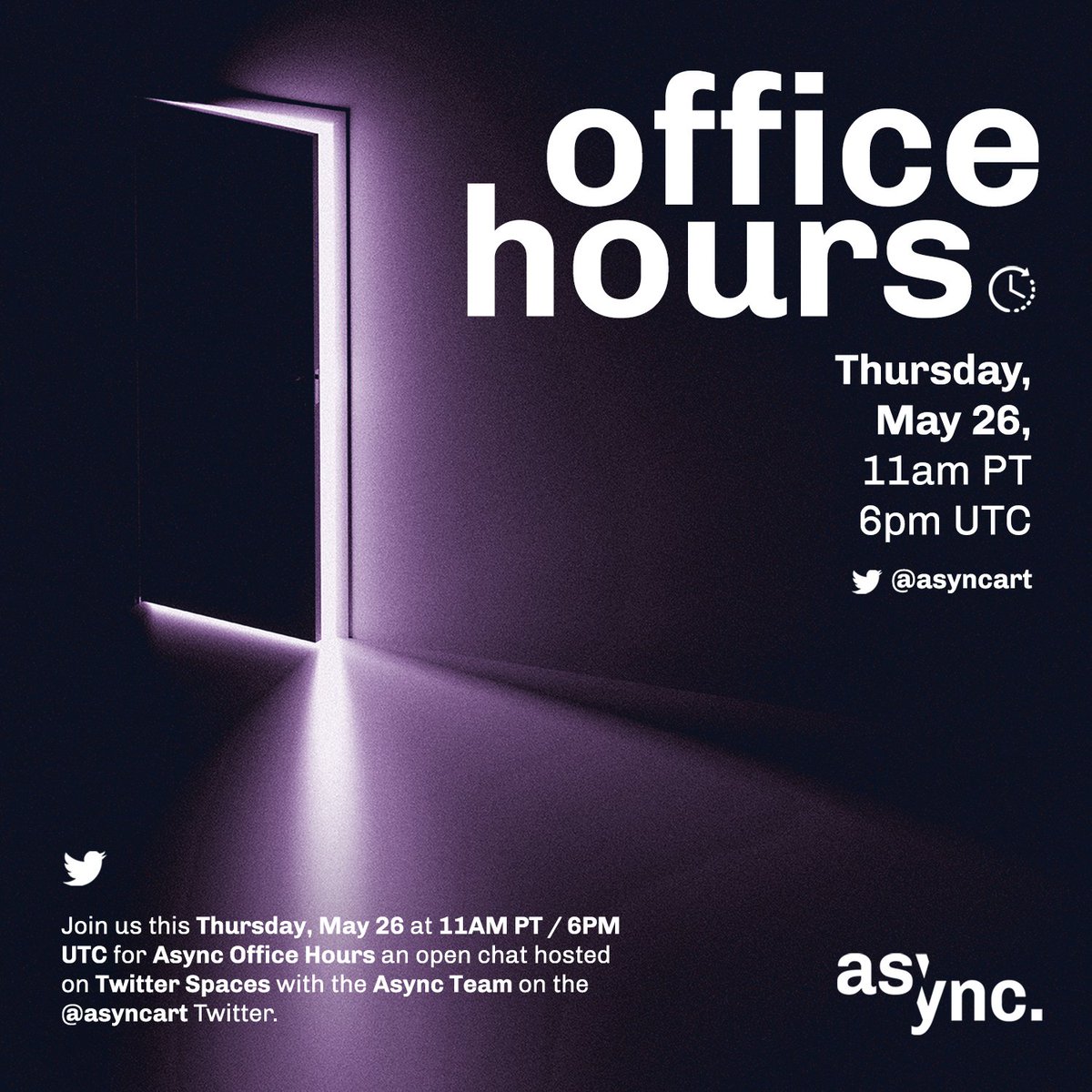 AsyncArt's tweet photo. Join us for this week's #AsyncOfficeHours!
We'll be live inside the Async @TwitterSpaces today at 11am PT to talk all things art, web3, this week's giveaway winner, and more...
...hosted by our wonderful @multivrsstudios π₯
Join us here at 11am PST: https://t.co/iKNkMn4Bfs https://t.co/FtMq6lGraV