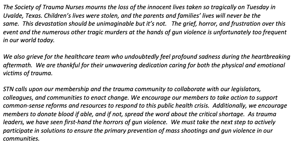 SocietyTraumaNurses tweet media