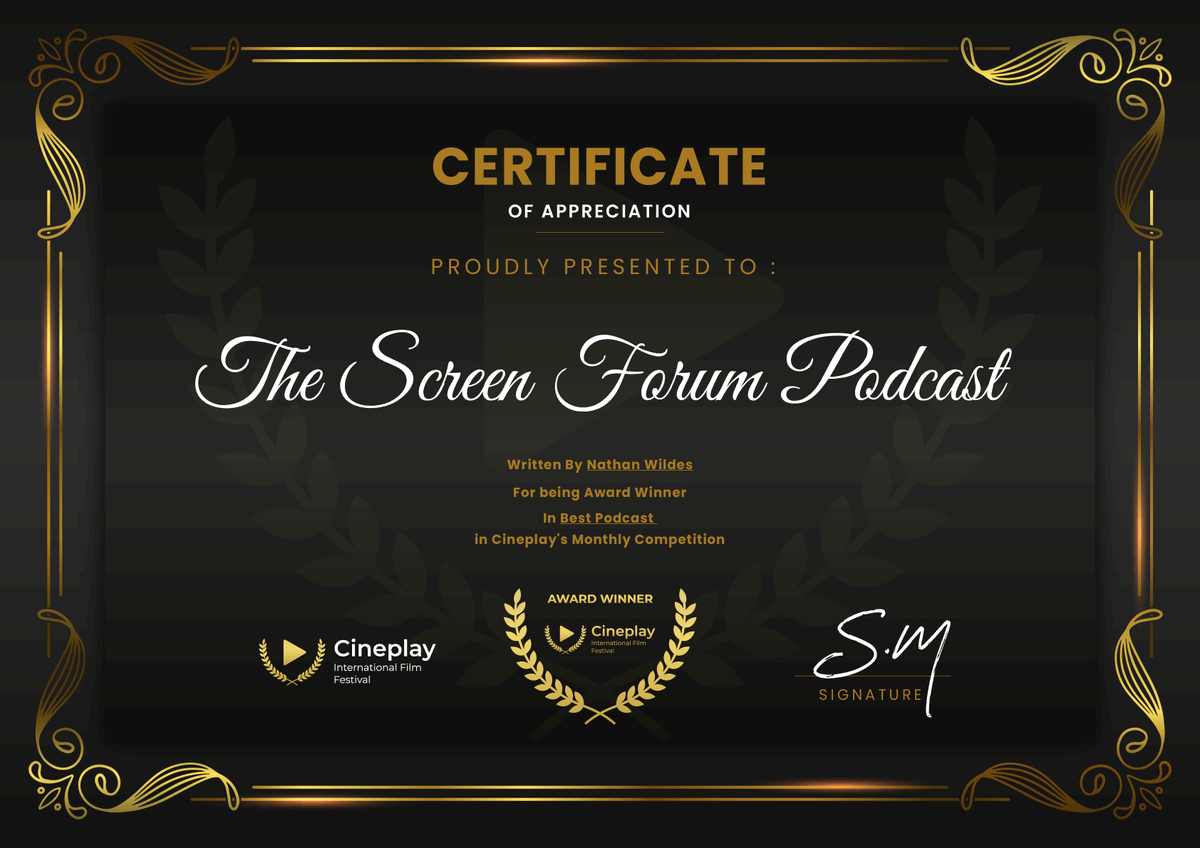 ScreenForumPod's tweet image. Thank you so much to Cineplay Internation Film Festival
@Cineplay_iff
