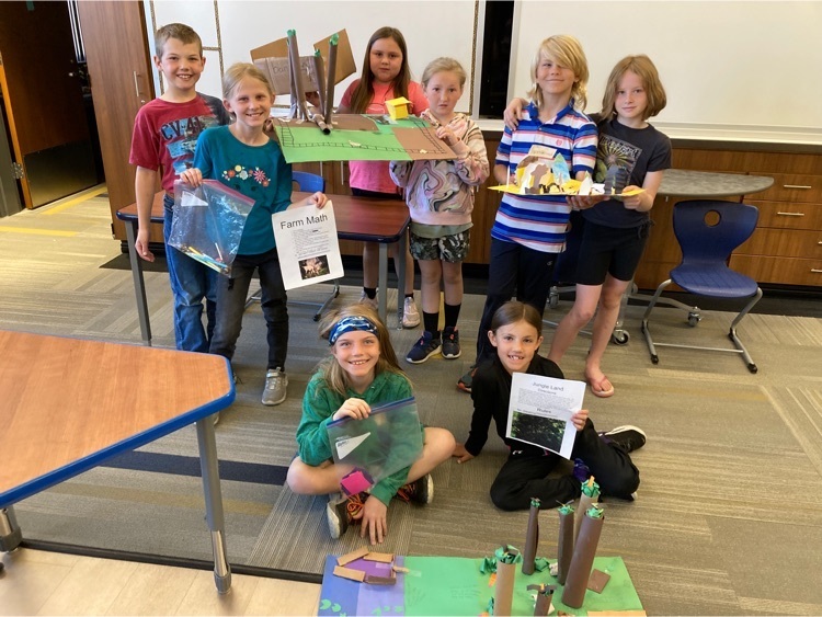 The third graders worked in small groups to create math games using the concepts they learned this year.