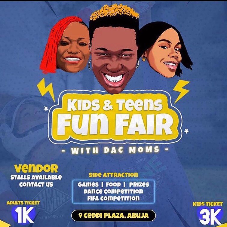 Abuja_Facts's tweet photo. CHILDREN’S DAY EVENTS HAPPENING THIS WEEKEND IN ABUJA‼️

Kids &amp; Teens Funfair
📍Ceddi Plaza

Costume party
📍Play World, Abuja

Rainbow Festival
📍Tropic Galleria Hall, Abuja

Family Day Out
📍Little Mates Park, Abuja

Check the flyers and tags for more details.
#AbujaEvents https://t.co/3vyMQMJfZL