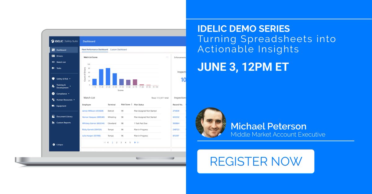 Idelictech's tweet photo. Also happening next week: Turning Spreadsheets into Actionable Insights with Michael Peterson.
https://t.co/FHJ0PFMxsO
#DriverPerformanceManagement #claimsmanagement https://t.co/2UgrGqnp8W