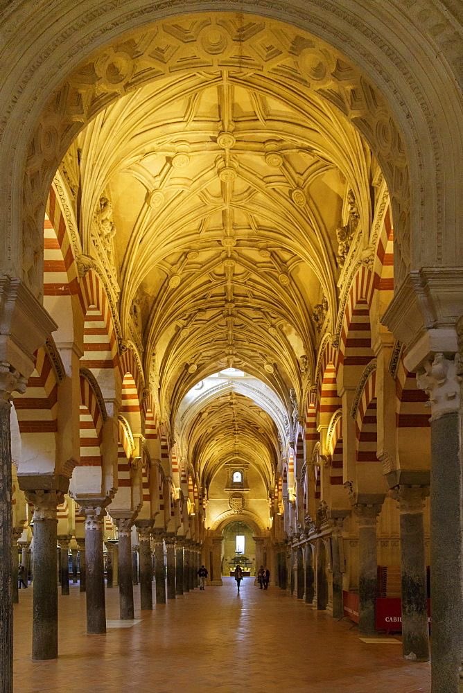 Tras la conquista de Córdoba en 1236 por Fernando III de Castilla la mezquita pasó a ser catedral cristiana dedicada a la Virgen María. Las mayores alteraciones arquitectónicas se dará en el s. XVI creando una nave central que conforma la Capilla Mayor. 

(📸©️Robert Harding)