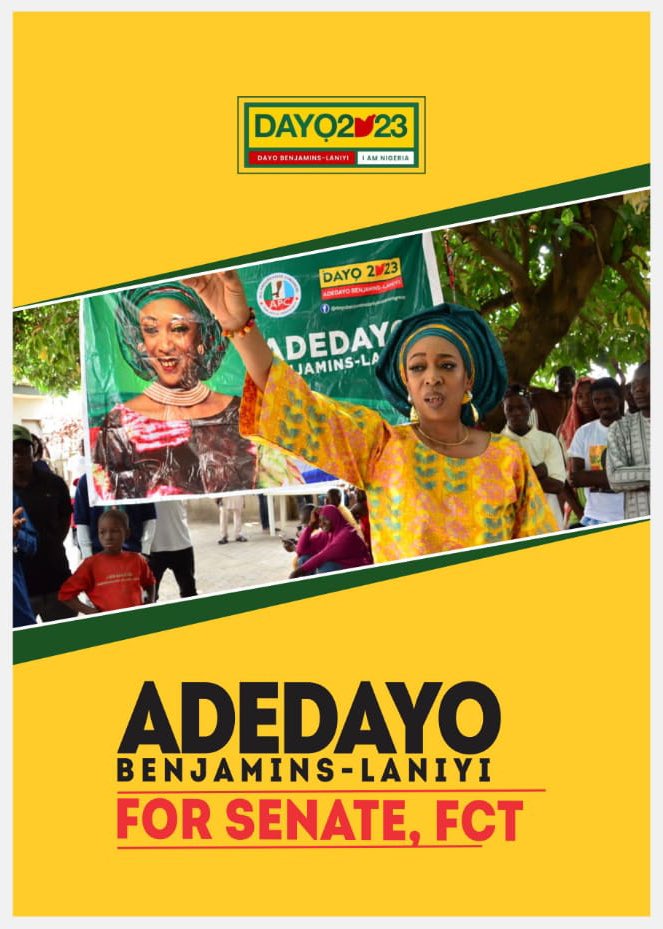 Dayo Benjamins-Laniyi (@dayo2023fct) on Twitter photo Proactive measures to salvaging the lost value system and women rights will be championed from the floor of the Senate by <a href="/DayoBenLaniyi/">Dr Adedayo Benjamins-Laniyi</a>
#Dayo4FCTSenate Proactive measures to salvaging the lost value system and women rights will be championed from the floor of the Senate by <a href="/DayoBenLaniyi/">Dr Adedayo Benjamins-Laniyi</a>
#Dayo4FCTSenate