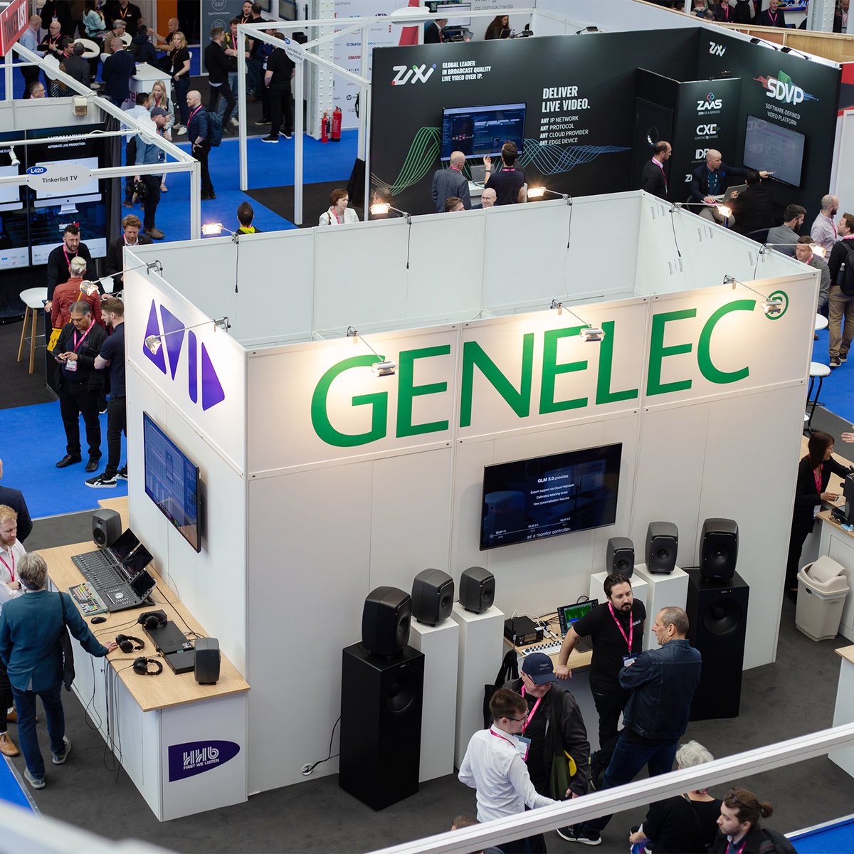 Genelec's tweet image. Fancy a Genelec cupcake? So delightful to meet attendees of the Media Production &amp;amp; Technology Show in London recently. Enjoy the pics! #TBT
@mediaprodshow  #MPTS2022 @SourceDist