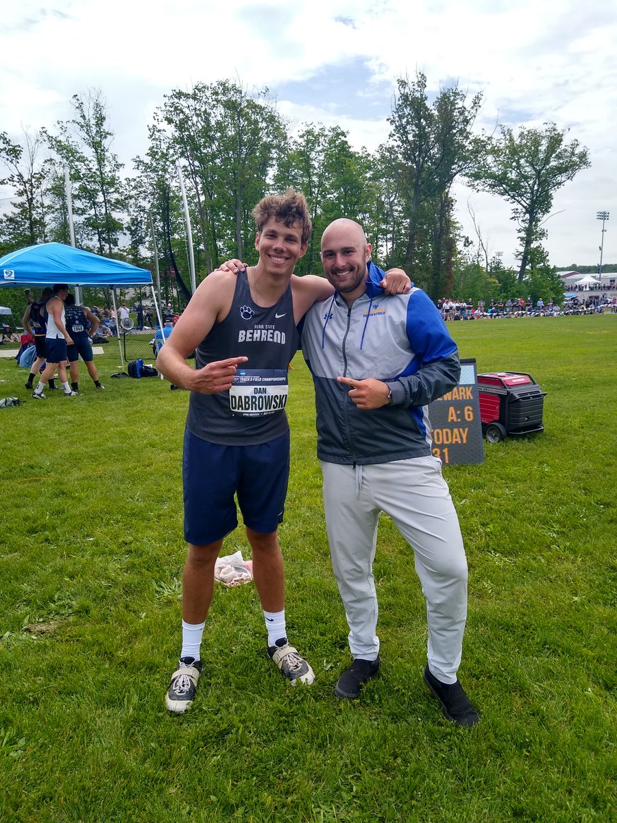 BehrendTFXC's tweet photo. Dan Dabrowski earns All-American status in the men's discus! @CSACsports and @AMCCsports well represented here with both @PSBAthletics and @AlfredStateXCTF @ascathletics in the event. Top 20 in the nation and two from the same conference! https://t.co/ssMkNeVsyh