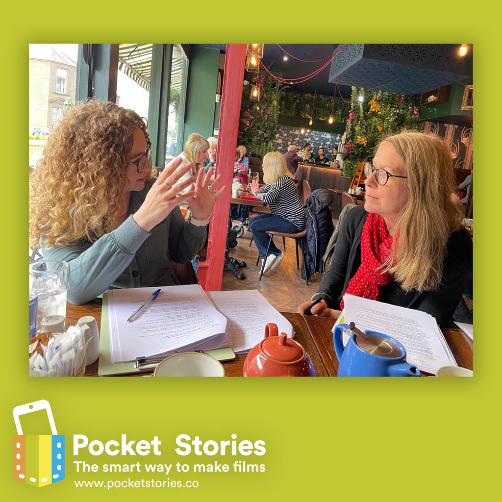 A glimpse into <a href="/mediamote/">Jane Mote</a>'s pre-planning session with scriptwriter and director, @jill_mannion, marking the start of her upcoming drama being made on smartphones. They start shooting in #Dundee tomorrow! 🎬⁠
⁠
📍 Gracie’s, #BroughtyFerry