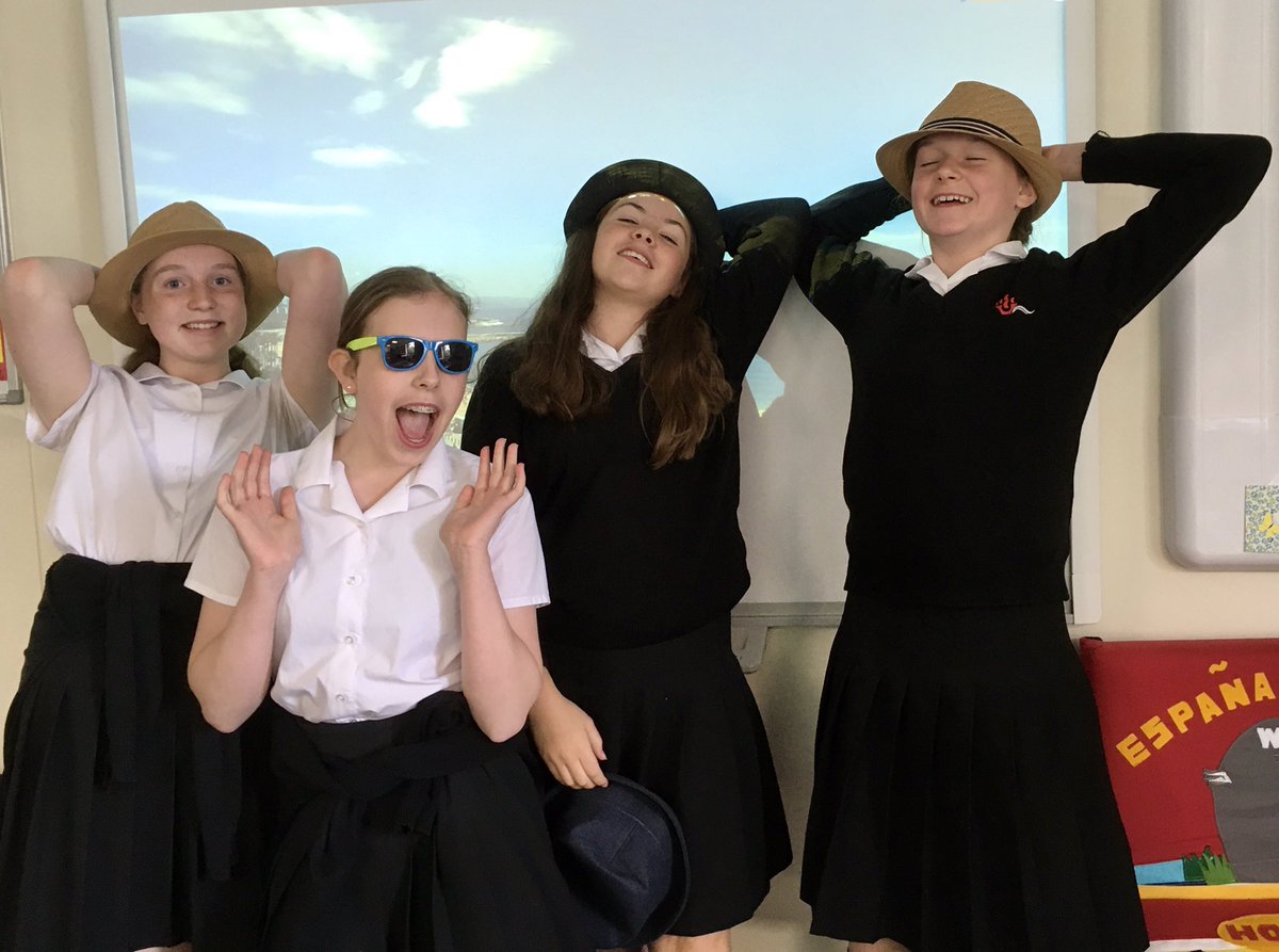 YateleyManorSch's tweet photo. Last Spanish lesson today so Y8 went to the beach in Barcelona to order drinks and try out a range of café language. ¡Adios y buena suerte! 🍀 🇪🇸#mfltwitterati #imagination #YMPrep https://t.co/9JrSqMJpsN