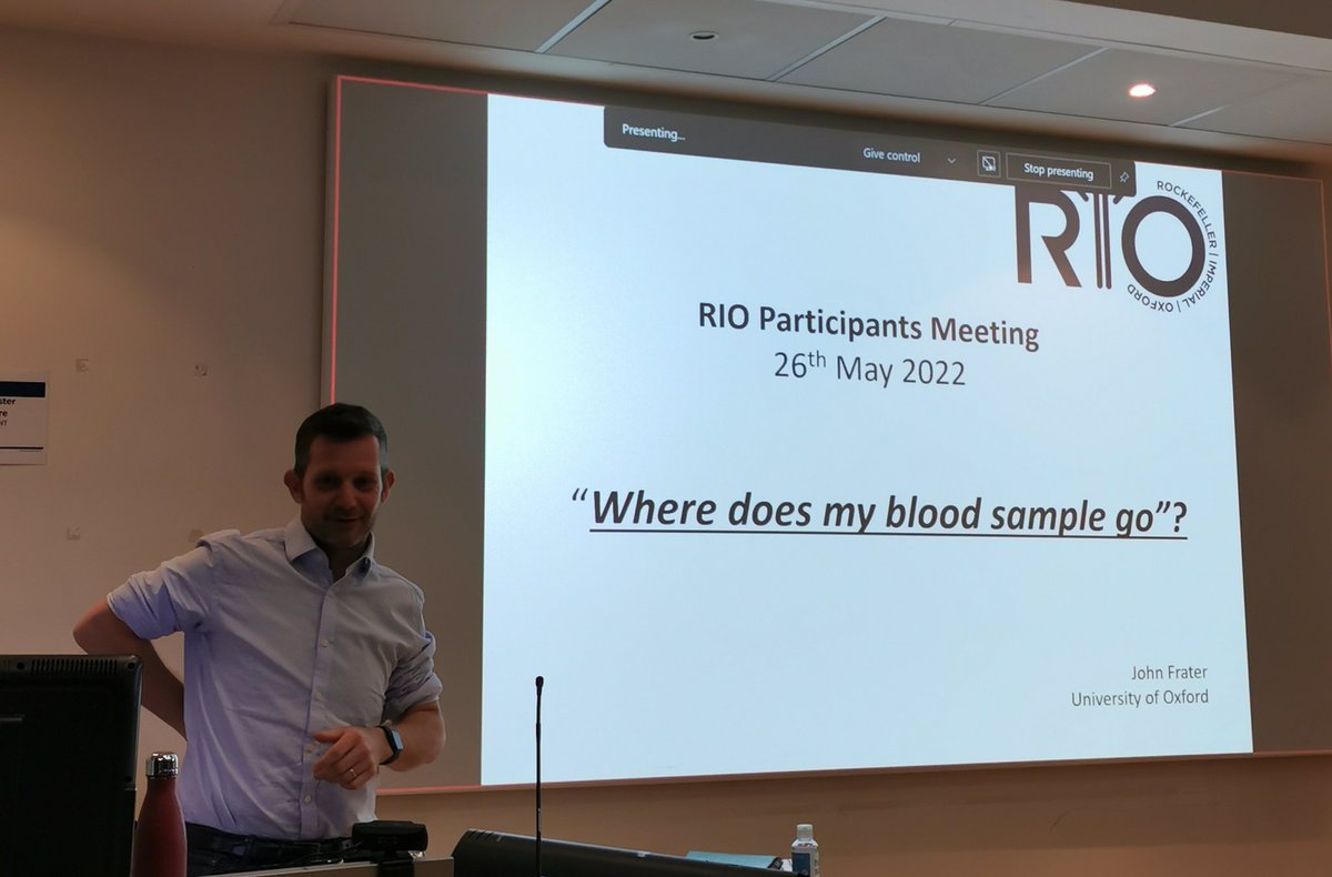 RIOtrial (@riotrial) on Twitter photo <a href="/JohnFrater5/">John Frater</a> explains what happens to the blood samples generously donated by the participants and the laboratory tests that are undertaken #RIOtrial <a href="/JohnFrater5/">John Frater</a> explains what happens to the blood samples generously donated by the participants and the laboratory tests that are undertaken #RIOtrial