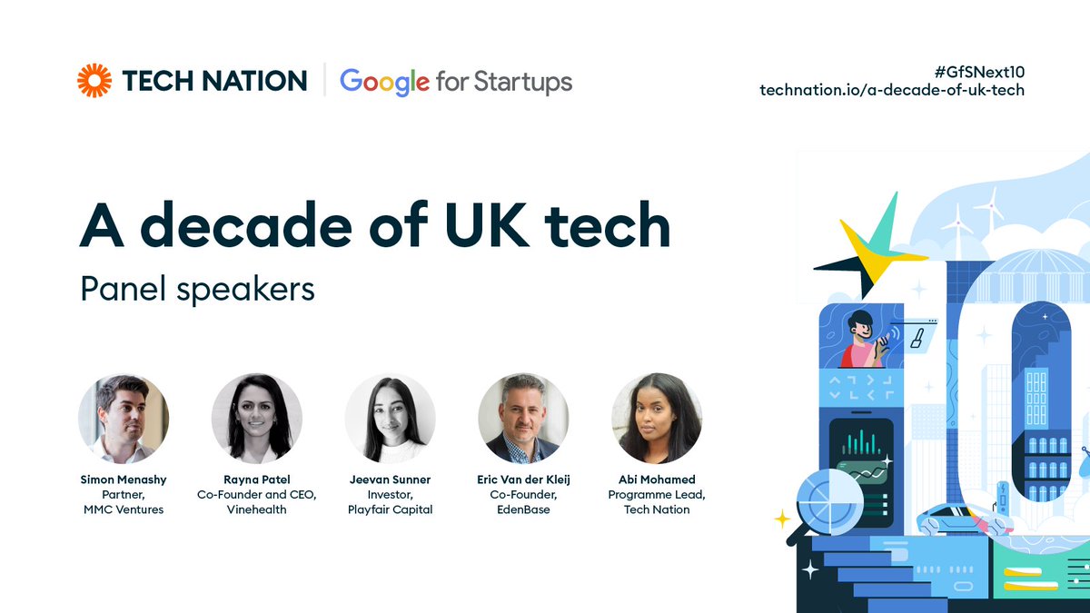 More reflections from a panel of people who have been working on the ground building the UK tech sector over the last decade with <a href="/Ericvanderkleij/">Eric Van der Kleij</a> <a href="/eden_base/">EdenBase</a>
<a href="/simonmenashy/">Simon Menashy</a> <a href="/MMC_Ventures/">MMC</a> <a href="/Vinehealth_/">Vinehealth</a> <a href="/JeevanKSunner/">Jeevan Sunner</a> <a href="/playfaircapital/">Playfair</a> <a href="/abii_mohamed/">Abi Mohamed</a> #GfSNext10