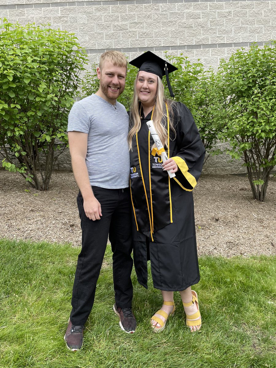 realspyshadow's tweet photo. Proud of my little sister who graduated from #TowsonUniversity with a B. S. in Nursing. Not sure what Maddie thinks of the #TowsonTiger though. @TowsonTigers https://t.co/y23AT6RIvN
