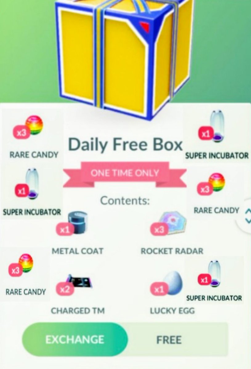 trainer_novice's tweet photo. Haters will say it's Photoshop but this is what I got today from my  Daily Free Box 😎 https://t.co/K5PcmJRBVL