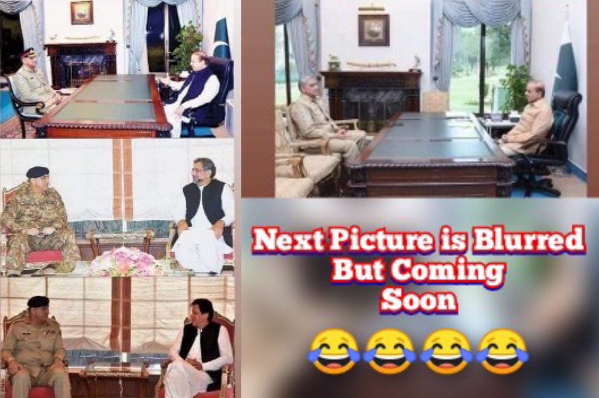 حالات کا اشارہ
عنقریب عمرانی فتنہ دوبارہ لانچ کرنے کا ہوم ورک کمپلیٹ
تین سال والے صاحب، پانچ سال والے پانچ لوگوں کے ساتھ فوٹو کھنچوا کر جائیں گے۔ 🤦🤦🤦