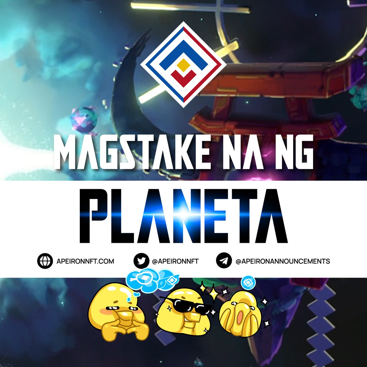 Tara na't magstake ng kahit isang planeta sa Godiverse🔥

Lahat ng manlalaro ay magkakaroon ng pagkakataong ma enjoy ang Luminous Vapor, isang particle na singliit ng alikabok pero umiilaw! 

Magagamit ito sa pagcharge ng inyong Avatars!🤩

Buong detalye👉blog.apeironnft.com/explorin-the-g…