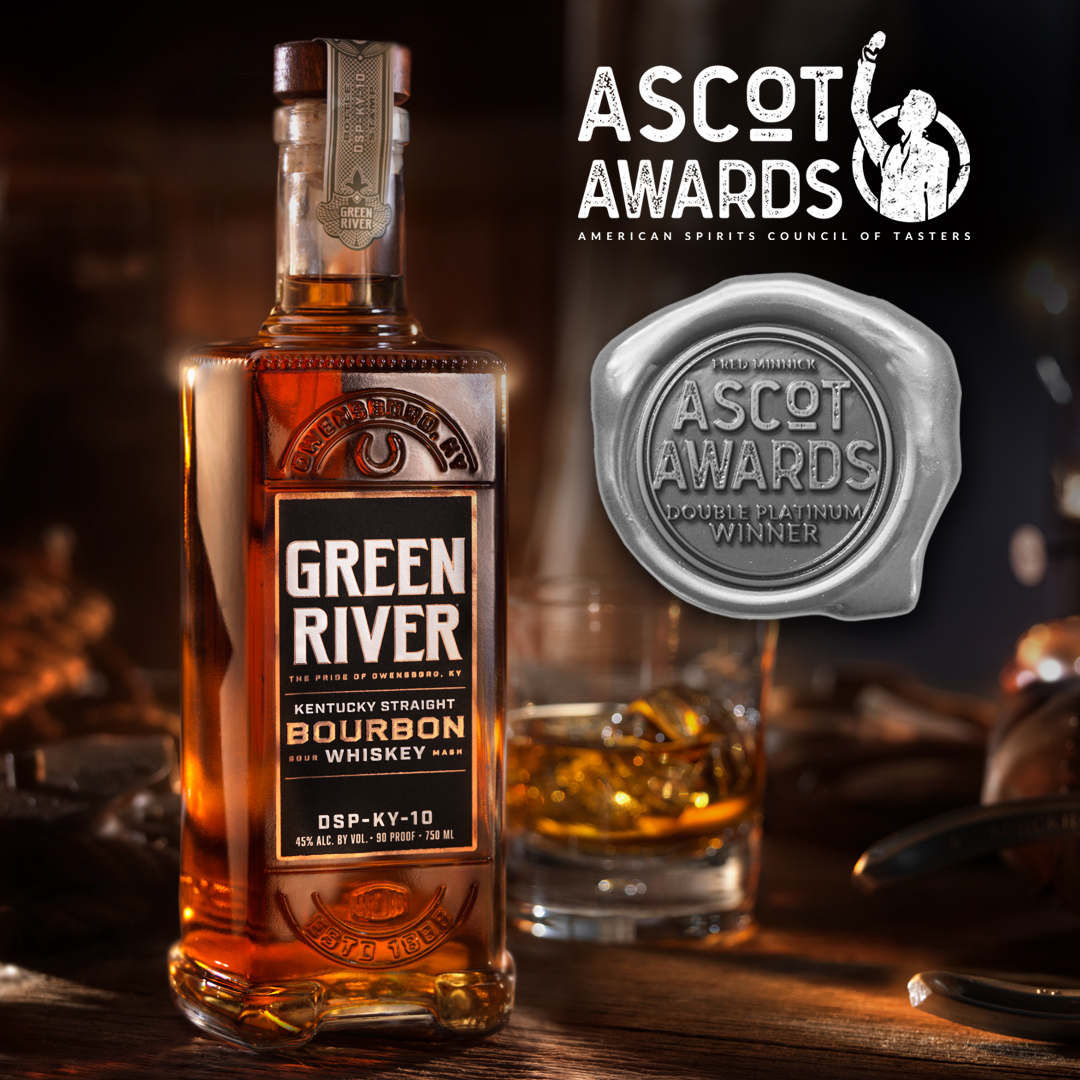 greenriver1885's tweet photo. We are honored that @ascotawards has awarded Green River Bourbon with multiple medals for our beautiful bottle and the delicious bourbon inside. 

Thanks to all of you that make our success possible!
#greenriverbourbon
#greenriverdistillingco 
#kybourbon
#ascotawards https://t.co/HvSYdSgknU