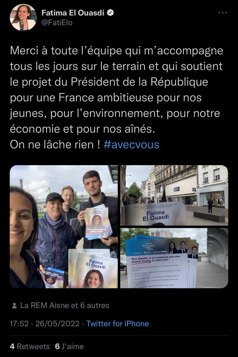 ludlec's tweet image. C’est mieux d’être accompagné ⁦@FatiElo⁩ quand on habite pas et connaît pas la 2 circonscription de l’#Aisne , il faudrait pas aller tracter sur la circo du voisin. #circo0202