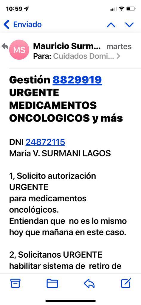 MerySur's tweet photo. Mi resp siempre es "Háganse sus controles y no posterguen temas de salud" ahora yendo a lo más terrenal, lo que necesito es visibilizar la poca voluntad de @Medife a entregarme la medicación oncologica. Estan poniendo trabas administrativas absurdas. Hicimos decenas de reclamos. https://t.co/3lzznxCxIa