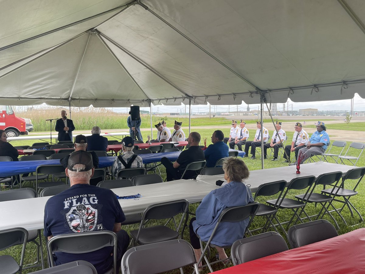 b_ludwig's tweet photo. Had the privilege of being invited to a Memorial Remembrance service at MPLX today going into Memorial Day weekend!! Reminder of the sacrifices made for the freedoms we have! #villageofcadiz #thankful #post34 https://t.co/UXmK01G6mM