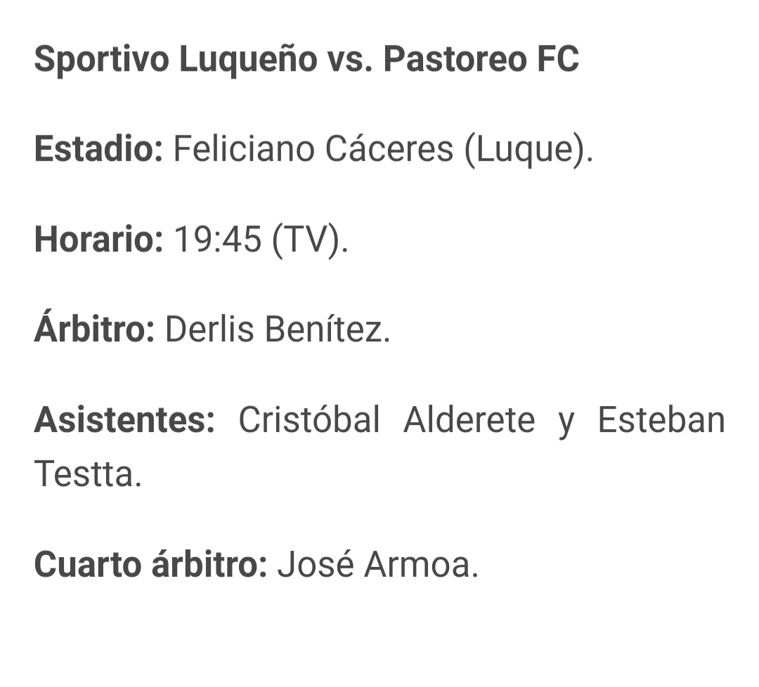 danyarevalos's tweet photo. Derlis Benitez es el árbitro designado para el juego de Luqueño con Pastoreo. https://t.co/VhsILG9dyX