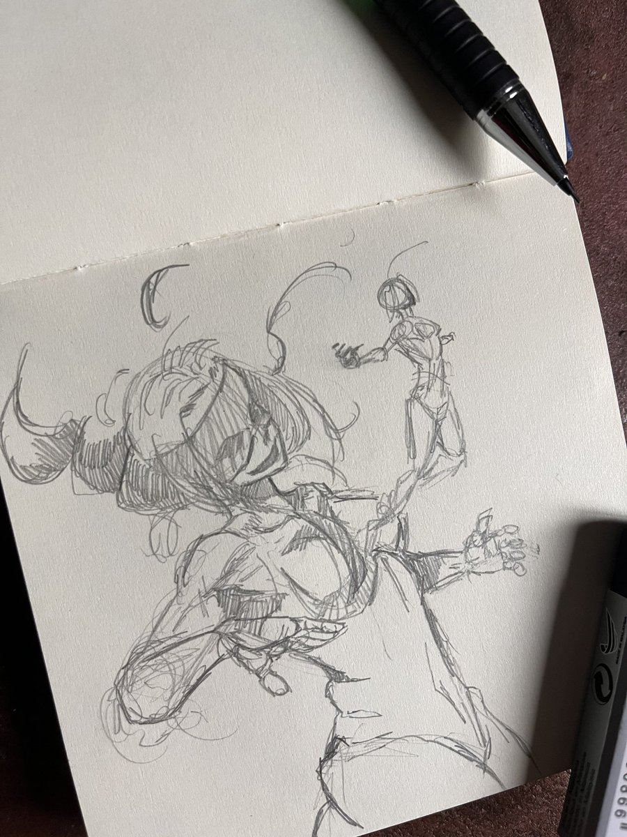sketch entraînement, compositions et hachures