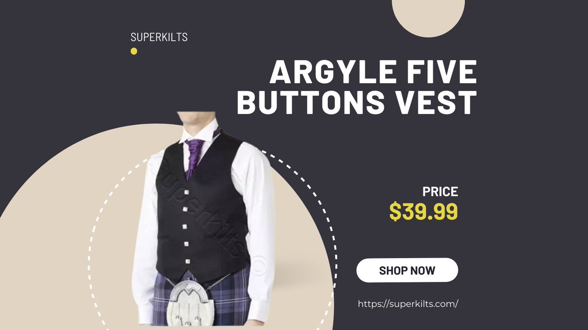 KiltsSuper's tweet photo. ARGYLE FIVE BUTTONS VEST by Superkilts

#argylefivebuttonsvest #fivebuttonsvest #argylevest #superkilts #KiltJacket 

Buy Now: https://t.co/urduAnBmvu https://t.co/hYMUfsT10i