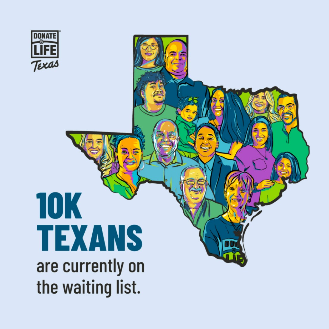 SWTransplant's tweet image. The faces of donation are just as diverse and dynamic as our state. Did you know 10,000 Texans are waiting for a lifesaving transplant? YOU can bring hope to a neighbor in need! Register your #1YES to donation organ.org/register