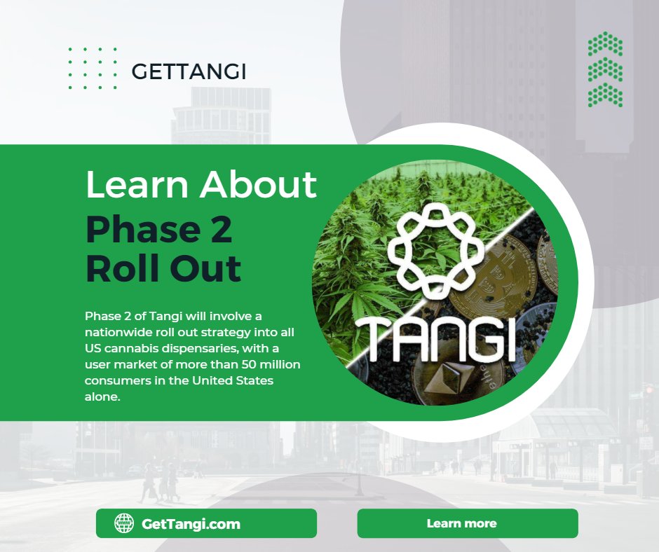 Phase two involves the nationwide roll out of our #blockchain based payment solution. 

To get involved, visit our website:
GetTangi.com