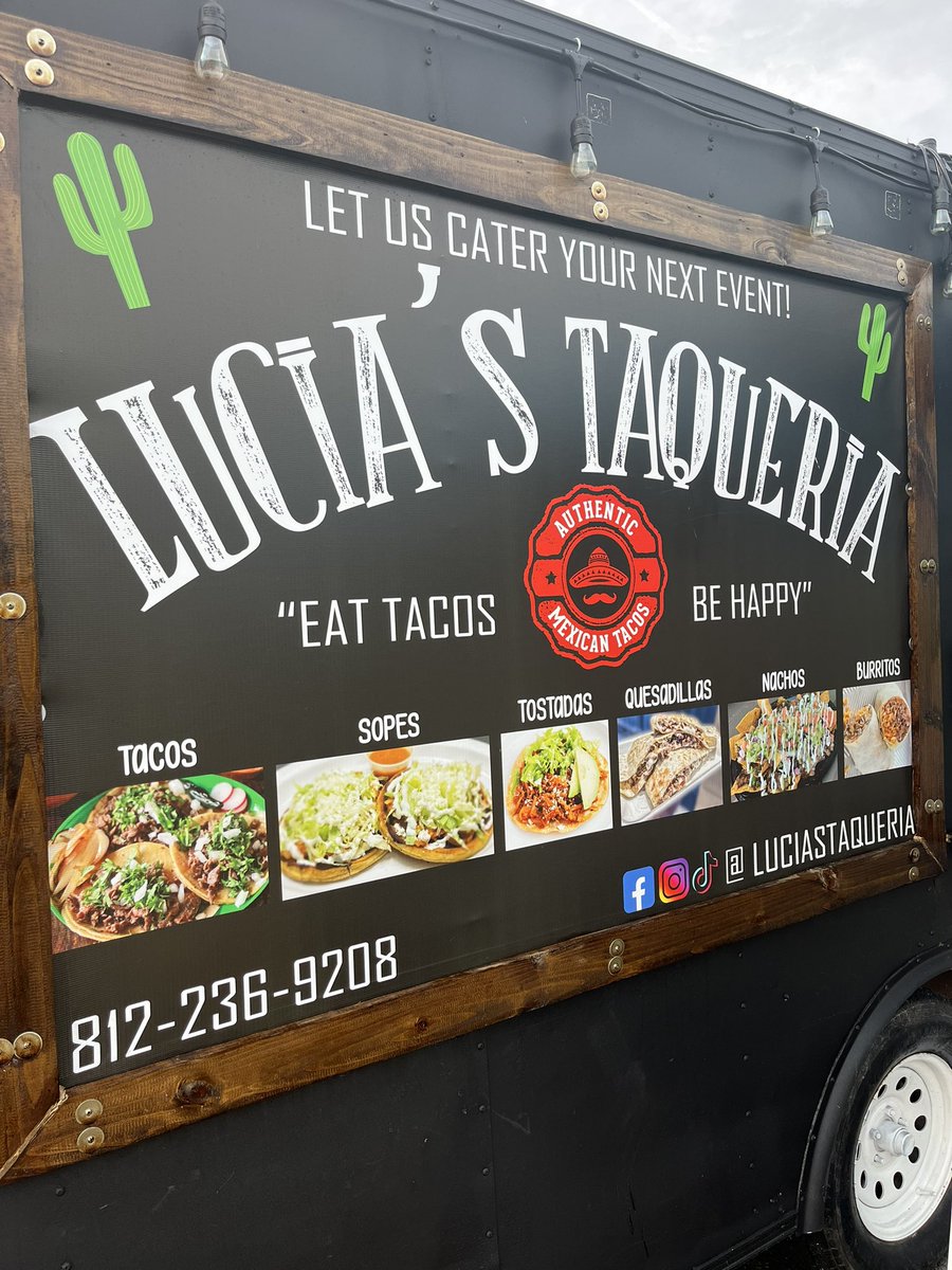 INDStateRex's tweet image. Eat Tacos… Be Happy.  Well, I had the Burrito and I am HAPPY!  Stop by @LuciasTaqueria (25th and Hulman) for a delicious food truck meal. Enjoy!