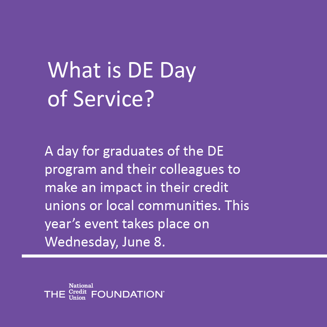 NCUFoundation's tweet photo. The 2022 DE Day of Service is Wednesday, June 8! We can't wait to see the impact made in your local communities this #CUDEDay. If you're still looking for ideas for your project, read last year's recap here: https://t.co/emJsWPpxrG
#KeepPurposeConstant #CUDifference https://t.co/Wv0hNtOLbt