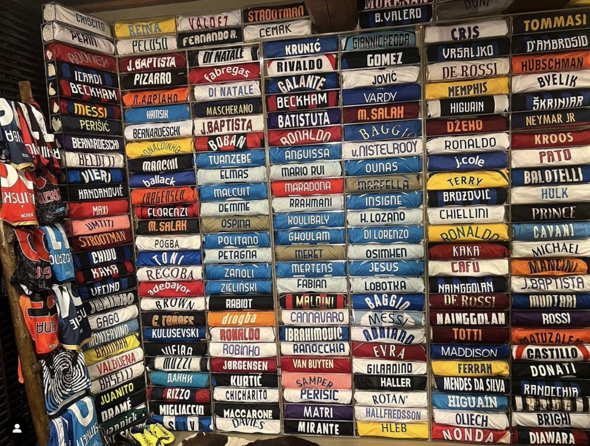 Esta locura de foto publicó el gran Luciano Spalletti, DT del Napoli, en su Instagram.

Desde Maradona, Messi, Baggio, Ronaldinho, Maldini, Kaká, Ronaldo, Beckham hasta Adebayor.

El sueño del pibe. 🎩