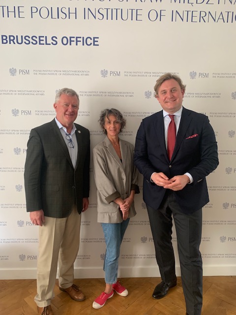 PISM_Brussels's tweet photo. It was a great pleasure to exchange today with @jansurotchak Senior Director for Transatlantic Strategy & @JRohozinska Head of #Bussels office of @IRIGlobal. We talked about cooperation and current challenges:🇷🇺aggression against🇺🇦;🇨🇳 & Euro-Atlantic security system.
@PISM_Poland https://t.co/g6GQnMDGDa