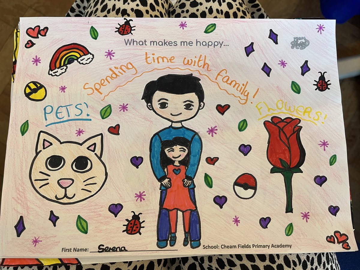 CFPSchool's tweet photo. The children enjoyed taking part in the @antanddec ‘Propa Happy’ event and created our own posters all about positivity and happiness. We even got a shout out from Ant and Dec on the live stream this afternoon! #PropaHappy @FarshoreBooks 😁 https://t.co/amFquzspCu