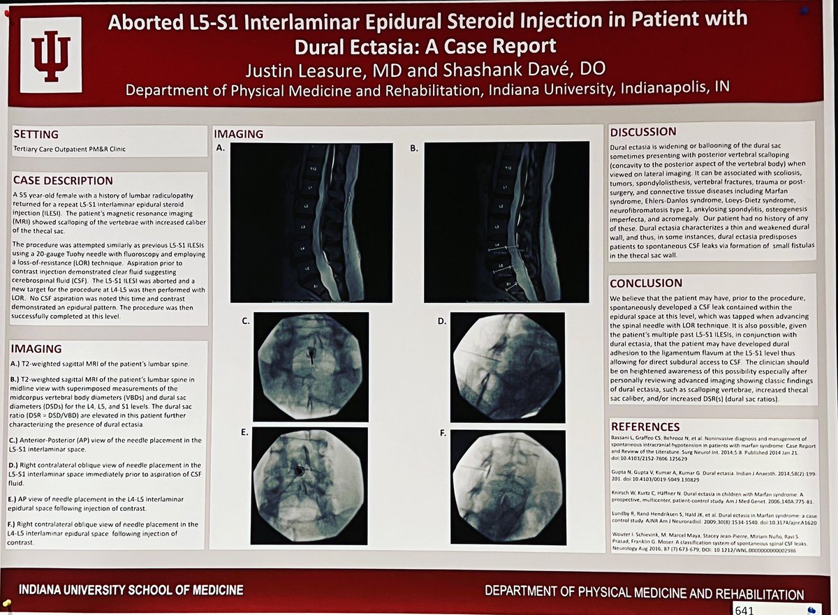 IuPhysical's tweet photo. Come and look at Dr. Leasure and Dr. Davé’s poster at #AAPConference #Physiatry22 #MedTwitter #IUSM https://t.co/lY8SvMGZuw