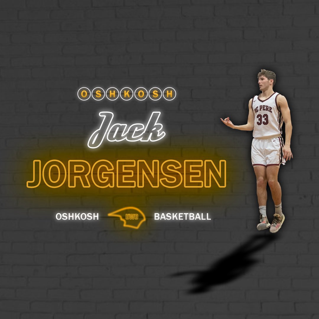 UW-Oshkosh Men's Basketball (@uwombb) on Twitter photo Join us in welcoming the next member of our 2022 class, Jack Jorgensen!
📚 High School: <a href="/DePereHoops/">DP Boys Basketball</a>
🏀 AAU: @WICrusaders
🏆 ‘21-‘22 FRCC Champion
🏆 2x Regional Champion
🏅 2x Second Team All-FRCC Join us in welcoming the next member of our 2022 class, Jack Jorgensen!
📚 High School: <a href="/DePereHoops/">DP Boys Basketball</a>
🏀 AAU: @WICrusaders
🏆 ‘21-‘22 FRCC Champion
🏆 2x Regional Champion
🏅 2x Second Team All-FRCC